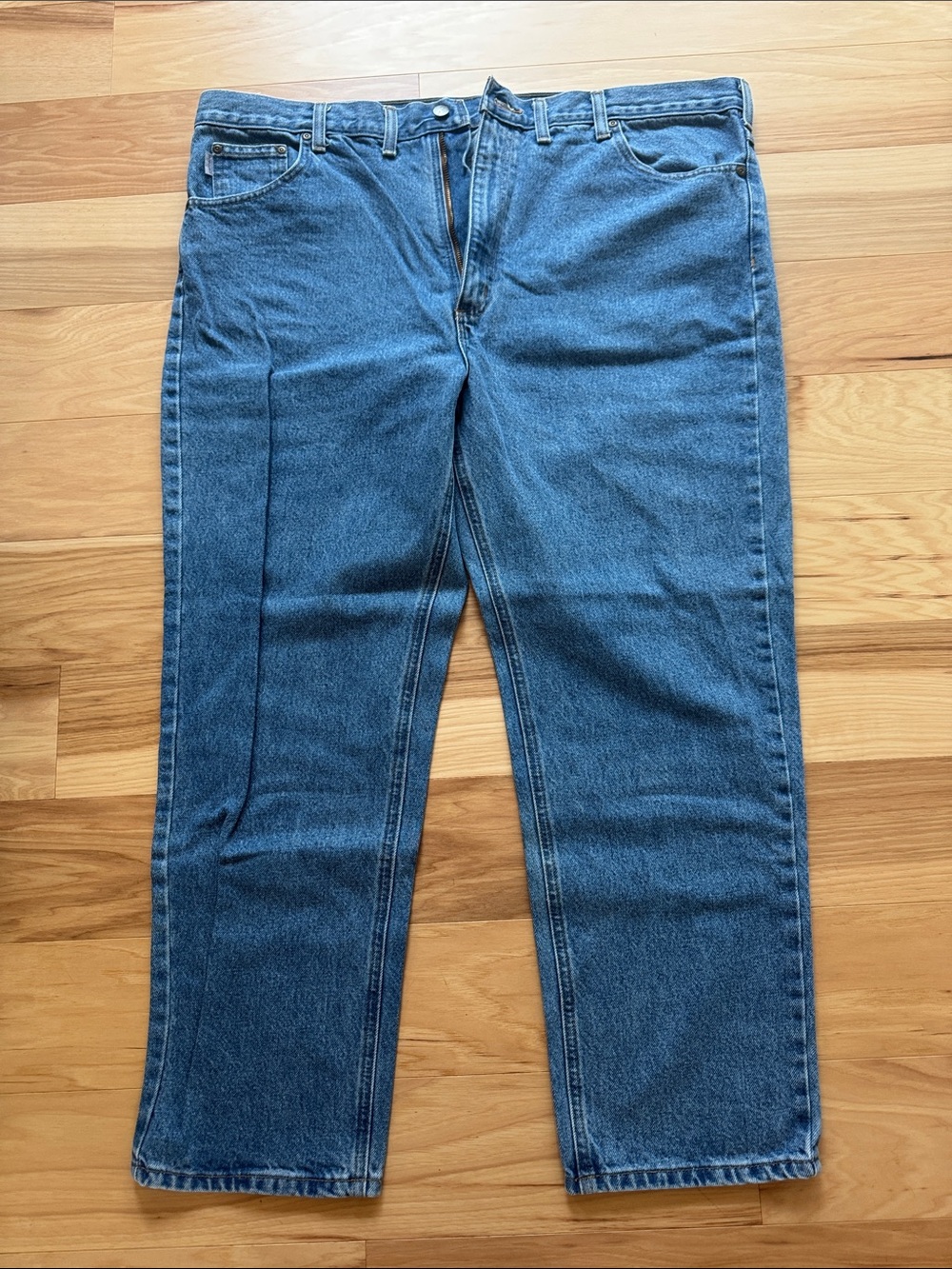 Carhartt Men's Straight Blue Denim Jeans, size 44 x 30